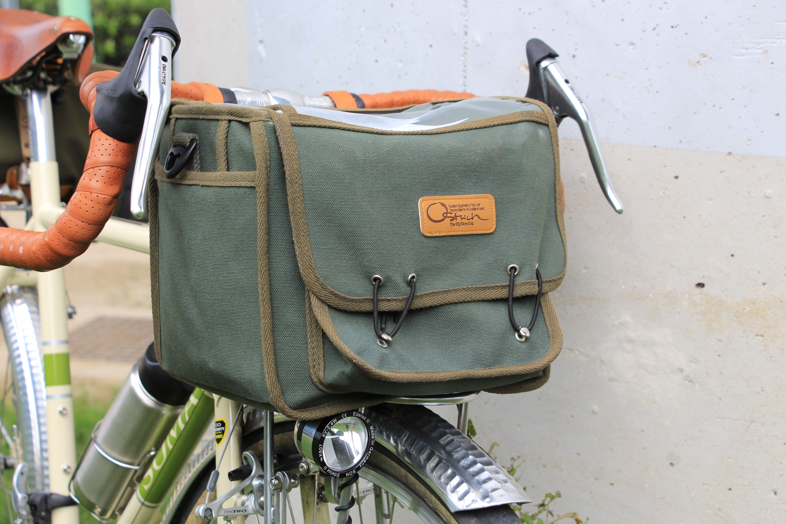 自転車旅行】ランドナー用 帆布製フロントバッグ・サイドバッグ,アルミ 